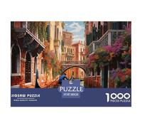 Puzzle 1000 Pieces Riverside Town Brainteasing The Water Capital Fully Interlocking Home Decoration Adults And Kids Age 12 Years Up 38x26cm/1000pcs