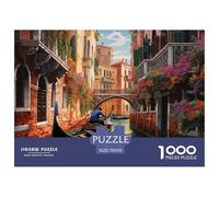 Puzzle 1000 Pieces Riverside Town Challenge Games The Water Capital 100% Recycled Cardboard Educational Games for Adults Jigsaw 70x50cm/1000pcs