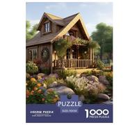 Puzzle 1000 Pieces Rustic Cottage Challenge Games Rural Scenery 100% Recycled Cardboard Educational Games Puzzles for Adults 70x50cm/1000pcs