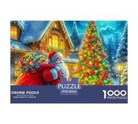 Puzzle 1000 Pieces Santa Claus Challenge Games Christmas Theme 100% Recycled Cardboard Home Decoration Adults And Kids Age 12 Years Up 38x26cm/1000pcs