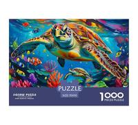 Puzzle 1000 Pieces Sea Turtle Brainteasing Ocean World Theme Randomly Shaped Pieces for Impossible Puzzles for Adults Jigsaw 70x50cm/1000pcs