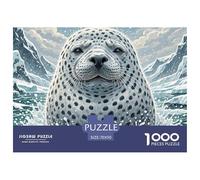 Puzzle 1000 Pieces Seal Brainteasing Glacier Fully Interlocking Home Decoration Adults And Kids Age 12 Years Up 70x50cm/1000pcs