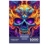 Puzzle 1000 Pieces Skull Brainteasing Cool Bones Fully Interlocking Educational Games Puzzles for Adults 70x50cm/1000pcs