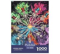 Puzzle 1000 Pieces Skull Brainteasing Cool Bones Fully Interlocking for Impossible Puzzles Adults And Kids Age 12 Years Up 38x26cm/1000pcs