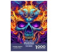 Puzzle 1000 Pieces Skull Brainteasing Cool Bones Randomly Shaped Pieces Educational Games for Adults Jigsaw 38x26cm/1000pcs