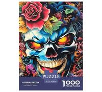 Puzzle 1000 Pieces Skull Brainteasing Cool Bones Randomly Shaped Pieces Educational Games for Adults Jigsaw 70x50cm/1000pcs