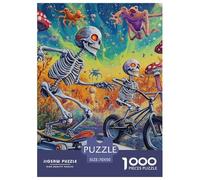 Puzzle 1000 Pieces Skull Challenge Games Cool Bones 100% Recycled Cardboard Home Decoration Adults And Kids 70x50cm/1000pcs