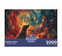 Puzzle 1000 Pieces Smile Dog Brainteasing Art Animal Painting Fully Interlocking for Impossible Puzzles Puzzles for Adults 38x26cm/1000pcs