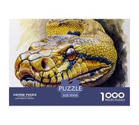 Puzzle 1000 Pieces Snake Brainteasing Reticulated Python Fully Interlocking for Impossible Puzzles Adults And Kids 70x50cm/1000pcs