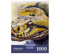 Puzzle 1000 Pieces Snake Brainteasing Reticulated Python Randomly Shaped Pieces Home Decoration Adults And Kids Age 12 Years Up 38x26cm/1000pcs