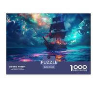 Puzzle 1000 Pieces Starlight Sailboat Brainteasing Milky Way Fully Interlocking Educational Games Adults And Kids 70x50cm/1000pcs