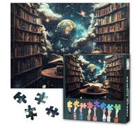 Puzzle 1000 Pieces, Starry Sky Puzzle Adults, A Large Library Full of Books 1000 Pieces Puzzles for Adults, Puzzle Impossible Skill Game for the Whole Family 70 x 50 cm