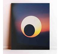Puzzle 1000 Pieces Sunset and Moon on Dark Blue for Players Who Like to Challenge The Difficult and Unlock More Complex Patterns in Hd