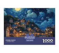 Puzzle 1000 Pieces Sunset at The Harbor Brainteasing Seaside Town Randomly Shaped Pieces for Impossible Puzzles Adults And Kids Age 12 Years Up 70x50cm/1000pcs