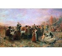 Puzzle 1000 Pieces -The First Thanksgiving NAT Plymouth Massachusetts Large Educational Family Entertainment Toys for Adults