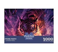 Puzzle 1000 Pieces Tiger Brainteasing Fierce Animals Fully Interlocking for Impossible Puzzles Adults And Kids 38x26cm/1000pcs
