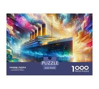 Puzzle 1000 Pieces Titanic Brainteasing Ship Fully Interlocking Educational Games for Adults Jigsaw 70x50cm/1000pcs