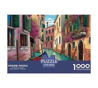 Puzzle 1000 Pieces Venice Water City Brainteasing City on The Water Randomly Shaped Pieces Educational Games Adults And Kids Age 12 Years Up 38x26cm/1000pcs