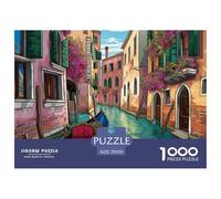 Puzzle 1000 Pieces Venice Water City Brainteasing City on The Water Randomly Shaped Pieces for Impossible Puzzles for Adults Jigsaw 70x50cm/1000pcs
