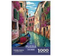 Puzzle 1000 Pieces Venice Water City Brainteasing City on The Water Randomly Shaped Pieces for Impossible Puzzles Adults And Kids Age 12 Years Up 38x26cm/1000pcs