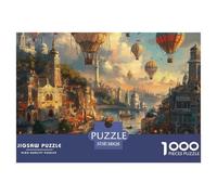 Puzzle 1000 Pieces Venice Water City Brainteasing Hot Air Balloon Randomly Shaped Pieces Educational Games for Adults Jigsaw 38x26cm/1000pcs