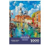Puzzle 1000 Pieces Venice Water City Brainteasing Urban Landscape 100% Recycled Cardboard Educational Games for Adults Jigsaw 70x50cm/1000pcs
