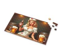 Puzzle 1000 Pieces Vintage Nurse Serving Fresh Beer In A Cozy Pub Picture Puzzle Toys & Games Toys For Ages 8-13(300PCS)