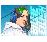 Puzzle 1000 Pieces Wooden Assemble Picture Billie Eilish Poster Adult Games Educational Toy 70x50CM