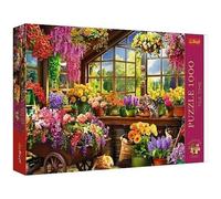 Trefl Premium Plus Quality - Puzzle Tea Time: Preparations for Spring - 1000 Elements, Series Painted Nostalgic Pictures, Ideal Adaptation of Pieces, for Adults and Children from 12 Years
