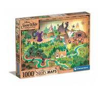 Clementoni 39815 Disney Princess Jigsaw Snow White Story Maps 1000 Pieces-Puzzle
