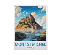 Puzzle 1000 Stück,Mont St. Michel Frankreich,Für Holz Erwachsene Spielzeug Dekompression Spiel(75x50cm)-BF49