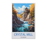 Puzzle 1000 Teile, Crystal Colorado Vintage Reiseplakat, klassisches Puzzle, Puzzle für Erwachsene, DIY-Kit, Papierspielzeug, einzigartiges Geschenk, moderne Heimdekoration, G440,38x52cm