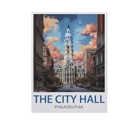 Puzzle 1000 Teile für Erwachsene, Das Rathaus von Philadelphia, Papierpuzzle - Einzigartig, geeignet für Jugendliche und Erwachsene - AQ327 -38x52cm