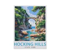 Puzzle 1000 Teile für Erwachsene, Hocking Hills State Park, Ohio, großes Puzzlespiel, Kunstwerk für Erwachsene und Jugendliche, BA254,38x52cm