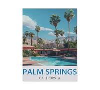 Puzzle 1000 Teile für Erwachsene, Palm Springs, Kalifornien, Teenager, Jungen und Mädchen, schwieriges, anspruchsvolles Puzzle für Partyspiele, Kinder, Familienfreunde, CJ406,26x38cm