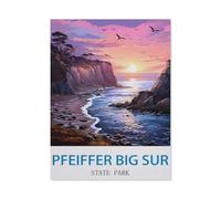 Puzzle 1000 Teile Holz,Pfeiffer Big Sur State Park, Kalifornien,Dekompression Der Erwachsenen,Kinderpuzzle Spiele Ab 8 Jahren, Spielzeug Für Mädchen Jungen Teenager(75x50cm)-CM4
