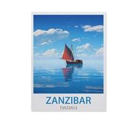 Puzzle 1000 Teile Landschaft Erwachsene Puzzle Papier puzzle 3D Klassisches Puzzle，Sansibar, Tansania，DIY Moderne Kunst Hauptdekor（50x70cm）-CM70