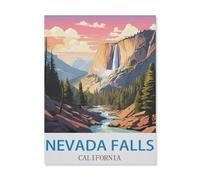 Puzzle 1000 Teile, Nevada Falls, Kalifornien, Papier, Kinderspiele, Lernspielzeug, EG304,26x38cm
