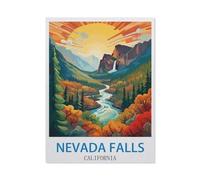 Puzzle 1000 Teile, Nevada Falls, Kalifornien, Papierspielzeug für Erwachsene, Dekompressionsspiel-CL214-50x70cm