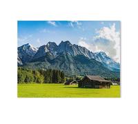 puzzle 1000，The Zugspitze mountain seen from Grainau/Garmisch-Partenkirchen，Jigsaw puzzle for for adults teens and challenge educational-Paper（50x70cm）-I92