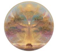 Puzzle 1000pcs (67.5x67.5cm) Erwachsene A Family Under The Shining Tree of Life Puzzle Damen Herren Holzbrett Präzisions-Interlocking