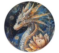Puzzle 1000pcs (67.5x67.5cm) Erwachsene Alien Fairy Dragon Puzzle Damen Herren Holzbrett Präzisions-Interlocking Sacred Geometry Lotus