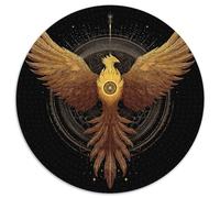 Puzzle 1000pcs (67.5x67.5cm) Erwachsene Phoenix Reborn from The Ashes, Alchemical Symbols Puzzle Damen Herren Holzbrett Präzisions-Interlocking