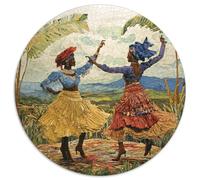 Puzzle 1000pcs (67.5x67.5cm) Erwachsene Traditional Festival Puzzle Damen Herren Holzbrett Präzisions-Interlocking Women Dancing in The Scenery of Guyana