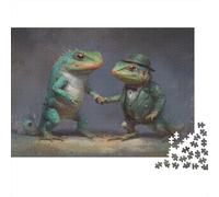 Puzzle 1000pcs (75x50cm) Erwachsene Lizards And Chameleons Puzzle Damen Herren Holzbrett Präzisions-Interlocking