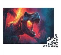 Puzzle 1000pcs (75x50cm) Erwachsene Tall Tyrannosaurus Rex Puzzle Damen Herren Holzbrett Präzisions-Interlocking Primitive Jungle