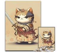 Puzzle 1000Pieces Jigsaw Cute Cat Japan Challenging Puzzles Perfect for Family Fun on Christmas Thanksgiving Birthdays Easter 1000 PCS(38x26cm)