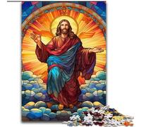 Puzzle 1000Pieces Jigsaw Jesus in The Sky 1000Piece Puzzle Perfect for Teenager & Families, Ideal (Size 50x75 cm)