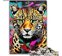 Puzzle 1000Pieces Jigsaw Meerkat Graffiti Painting Jigsaw Puzzles for Adults 1000Piece with Family Interactive Game, for Ages 14+ (Size 50x75 cm)