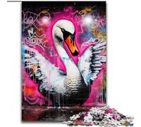Puzzle 1000Pieces Jigsaw Mgraffiti Painting Yak Jigsaw Puzzles for Adults 1000Piece with Family Interactive Game, for Ages 14+ (Size 26x38 cm)